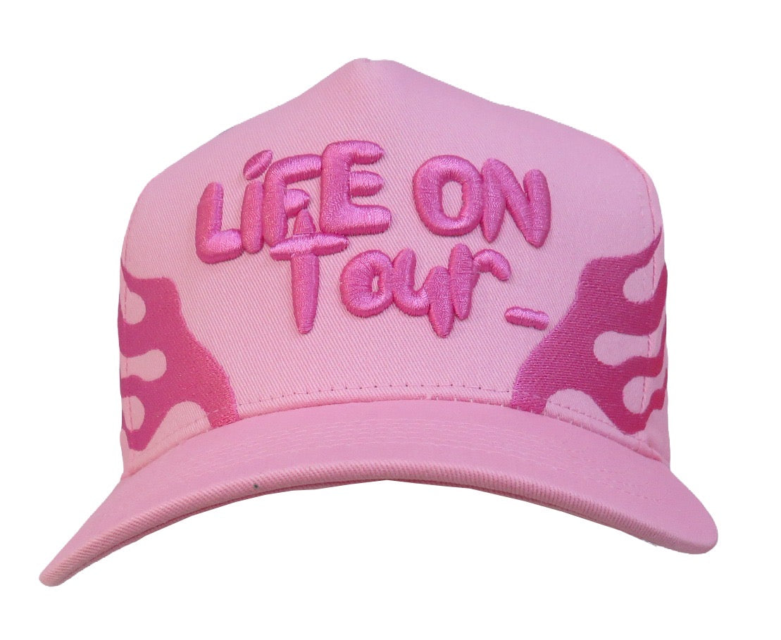 PINK FLAMES TRUCKER HAT