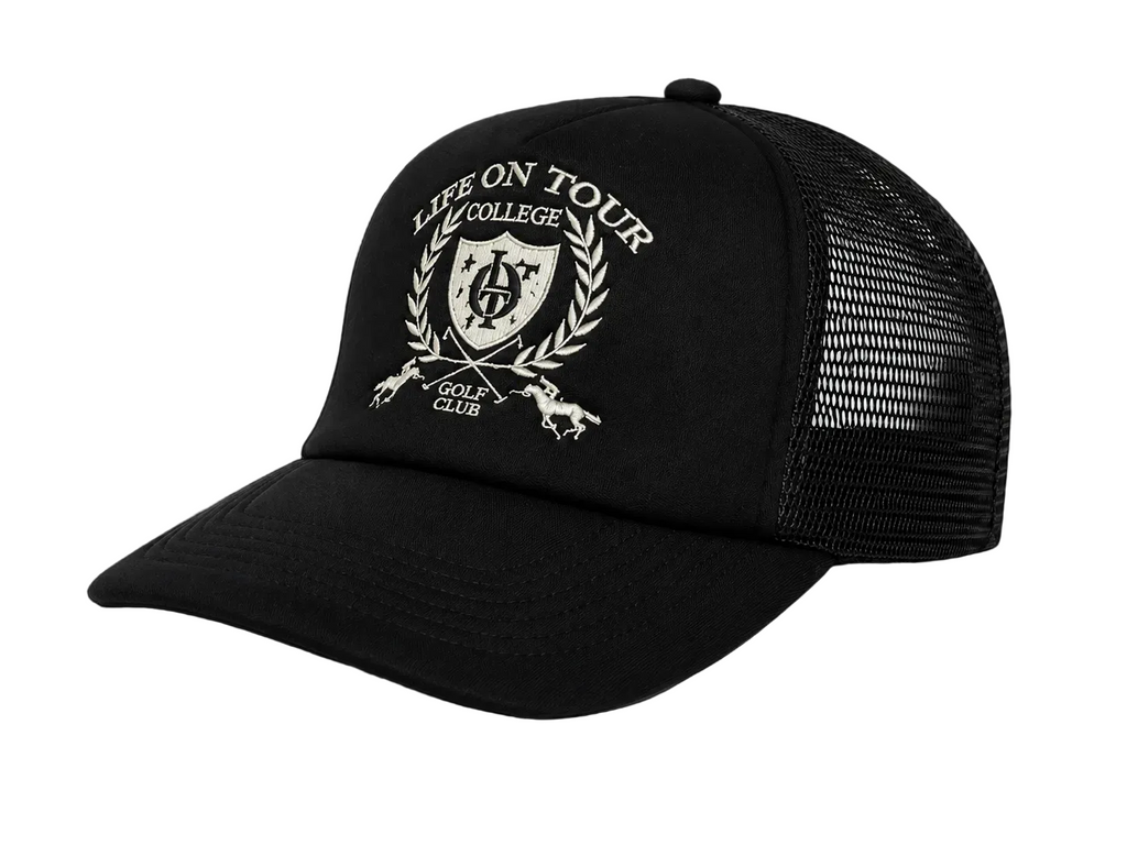'COLLEGE GOLF CLUB' CREST LOGO TRUCKER HAT